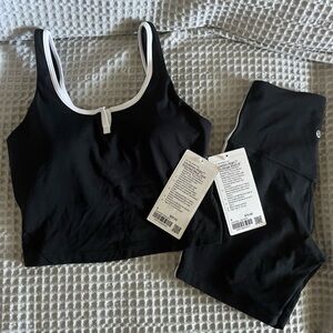 FINAL⬇️NWT🖤LULULEMON🤍SIDE STRIPE SET